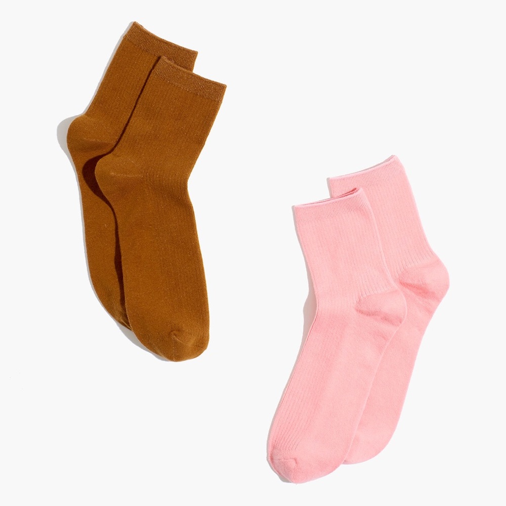 Madewell Ribbed Ankle Socks (2-Pack)